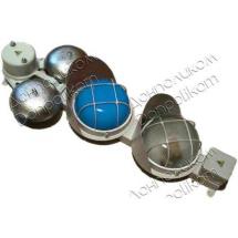 ПС-2 v1LED - світлодіодний сигнальний пост з дзвінком МЗМ вертикальне, безбарвний і синій фото