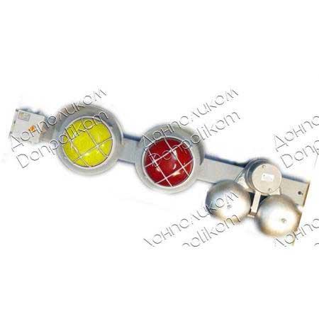 ПС-2 v1LED - світлодіодний сигнальний пост з дзвінком МЗМ горизонтальне, червоний і жовтий фото 1