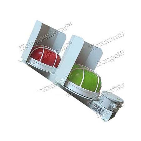 СС2/40LED — світлофор світлодіодний, двосекційний фото 1
