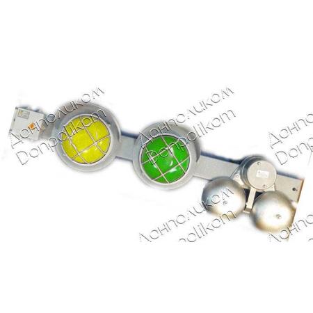 ПС-2 v1LED - світлодіодний сигнальний пост з дзвінком МЗМ горизонтальне, зелений і жовтий фото 1