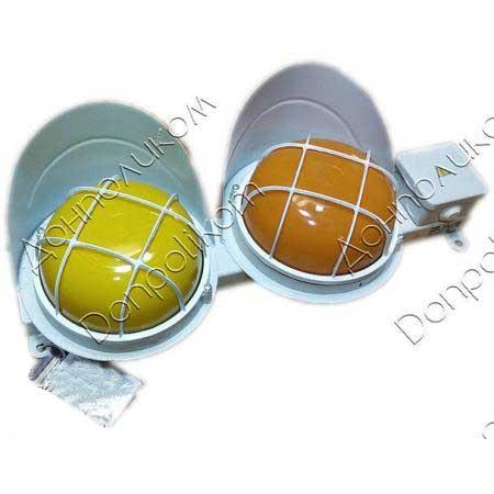 СС2/40LED - світлодіодний світлофор, двосекційний Горизонтальне, Жовтий і помаранчевий фото 1