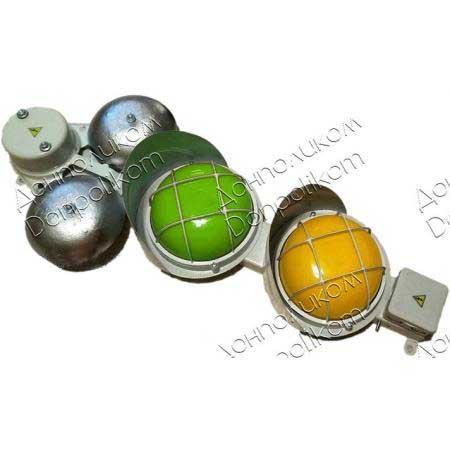 ПС-2 v1LED — світлодіодний сигнальний пост із дзвінком МЗМ вертикальне, зелений і жовтий фото 1
