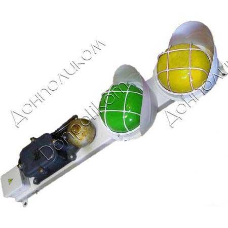 Світлодіодний пост сигнальний ПС-2v2 LED з дзвінком ЗВП вертикальне, жовтий і зелений фото 1