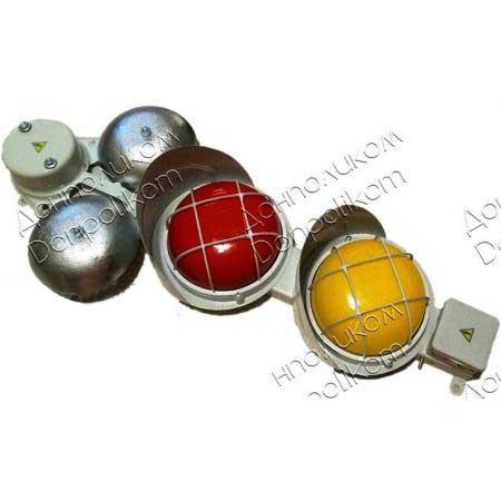 ПС-2 v1LED - світлодіодний сигнальний пост з дзвінком МЗМ вертикальне, червоний і жовтий фото 1