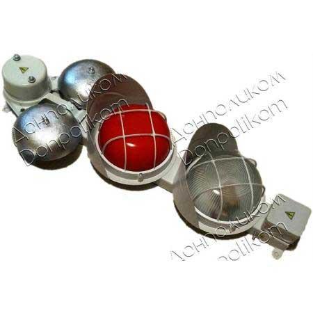 ПС-2 v1LED - світлодіодний сигнальний пост з дзвінком МЗМ вертикальне, безбарвний і червоний фото 1