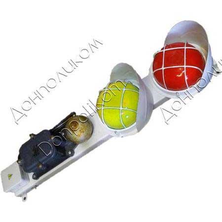 Світлодіодний пост сигнальний ПС-2v2 LED з дзвінком ЗВП вертикальне, червоний і жовтий фото 1