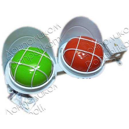 СС2/40LED - світлодіодний світлофор, двосекційний Горизонтальне, Червоний і зелений фото 1